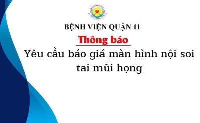 Thông báo yêu cầu báo giá màn hình nội soi tai mũi họng